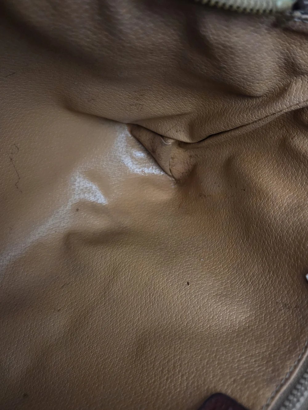 Celine Paris Vintage Macadam Brown Coated Canvas Leather Clutch Portfolio Italy